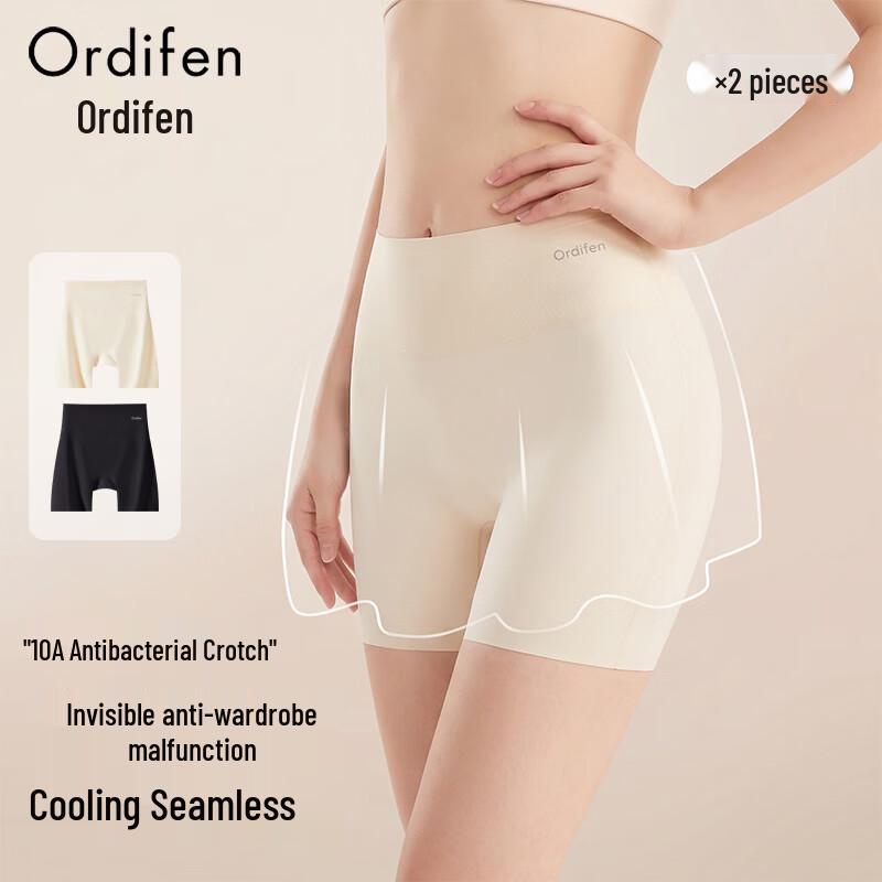 Audiff Women s Seamless Ice Silk Tummy Control Anti-Exposure Safety Shorts M