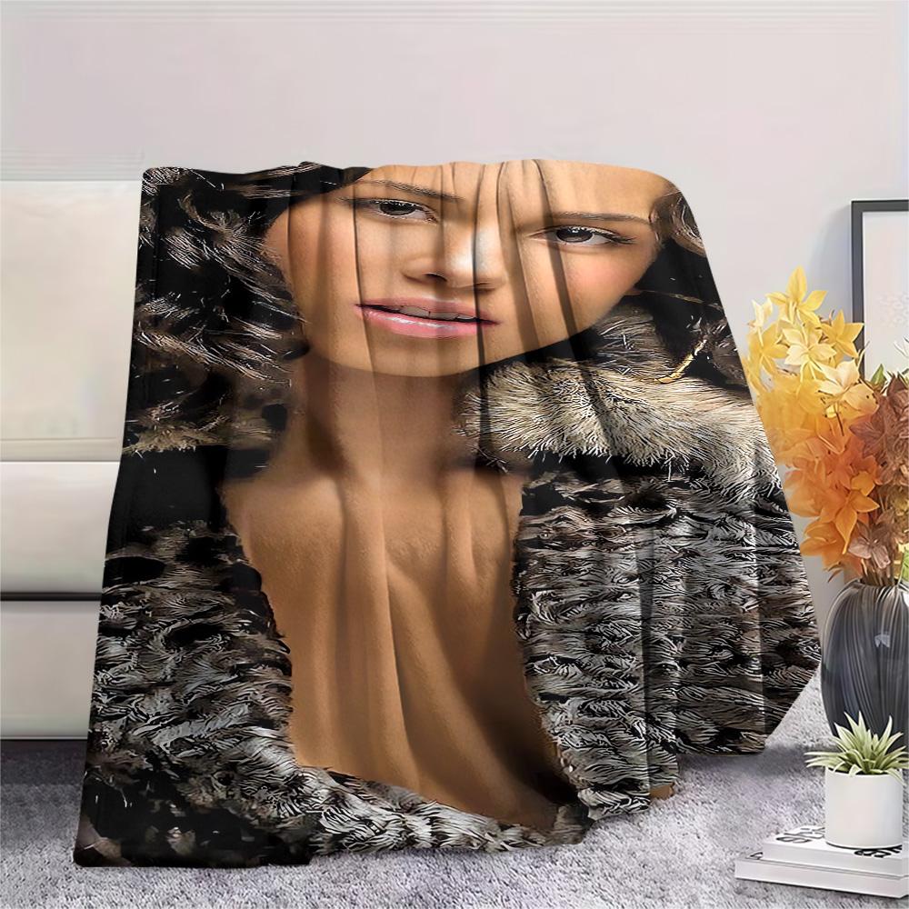 1 szt. Koc flanelowy z nadrukiem kosmity i Ziemi, Wysoka jakość, Wygodny na wszystkie pory roku, Wystrój domu, Ciepło i komfort, Idealny na prezenty świąteczne