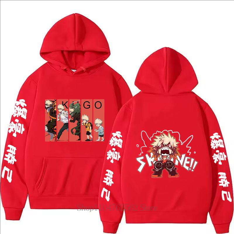 Men Clothes Anime Graphic Print Hoodies Autumn Winter Harajuku Casual Fashion Long Sleeve Tops Fleece Punk Pullover Sweatshirts