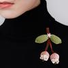 Handmade Fabric Hawthorn Cherrys Fruit Brooch Nature Inspire Accessory For Women