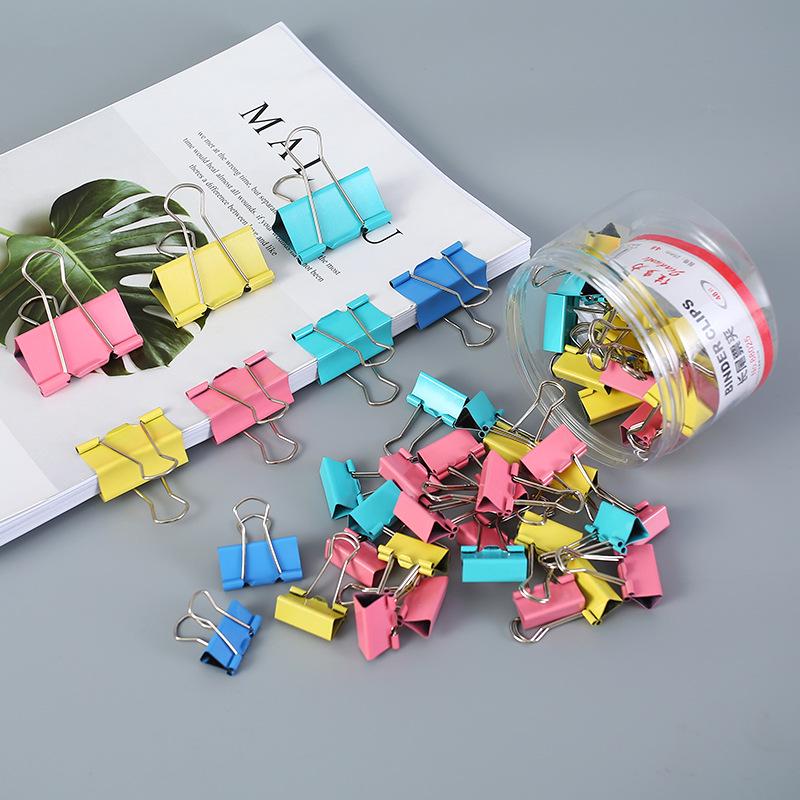Super Large Colored Swallowtail Metal Clips - Long Tail Stationery for Office Use