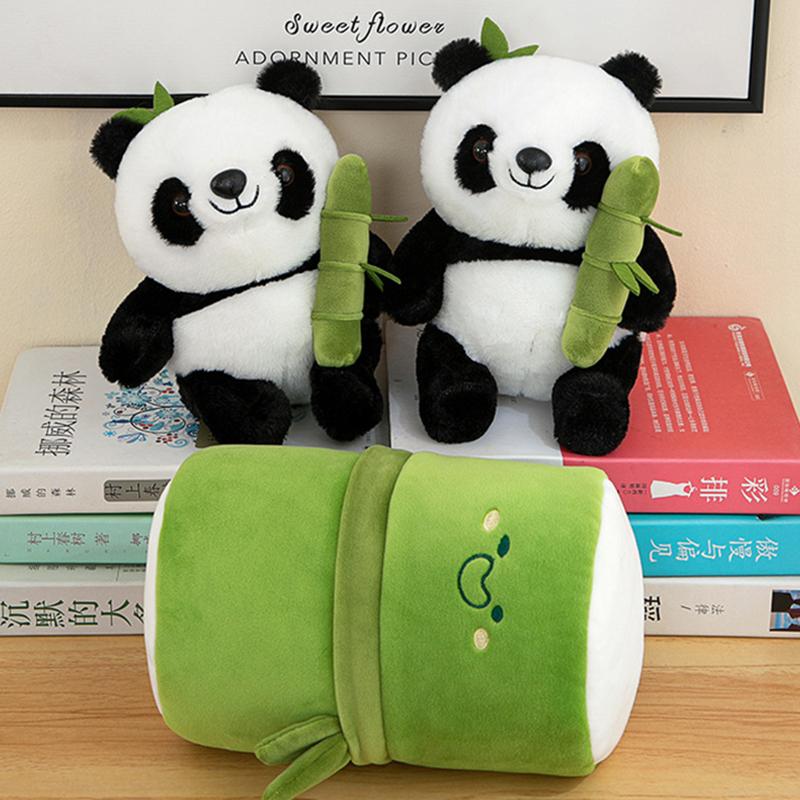 Kawaii Bamboo Panda Doll Plush Dolls Toy Soft Stuffed Plush Pillow Toys For Girls Girlfriend Chidren Birthday Gifts