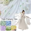 1M Flower Embroidery Gradient Tulle Fabric Flowing Lace Chiffon Fabric For Diy Sewing Chinese Style Hanfu Shirts Stage Costume