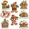 6/10/12Pcs Pink Lollipops Candy Christmas Tree Ornaments DIY Cute Candy Picks Ornaments Xmas Decorations Shatterproof
