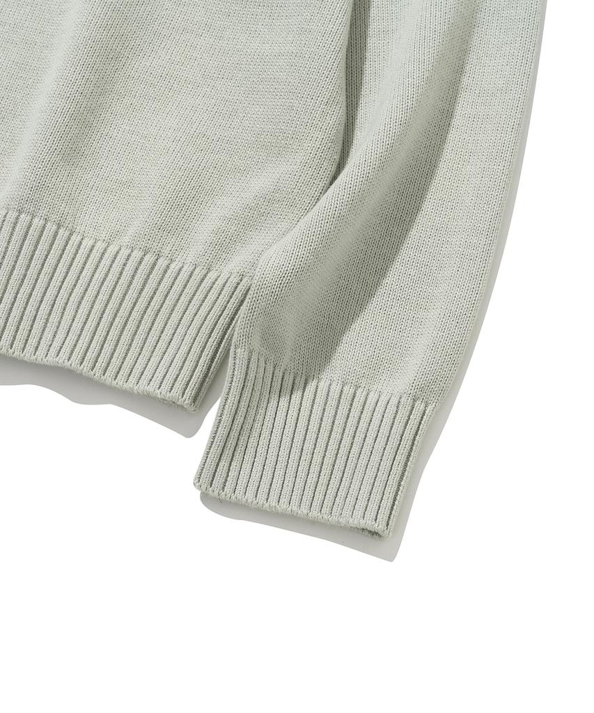KNITTED Cotton Button Collar Knit Mint
