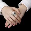 Yintai Feifei Ethnic Thai Silver Taotie Ring: Unique, Adjustable Open Ring for Men and Women