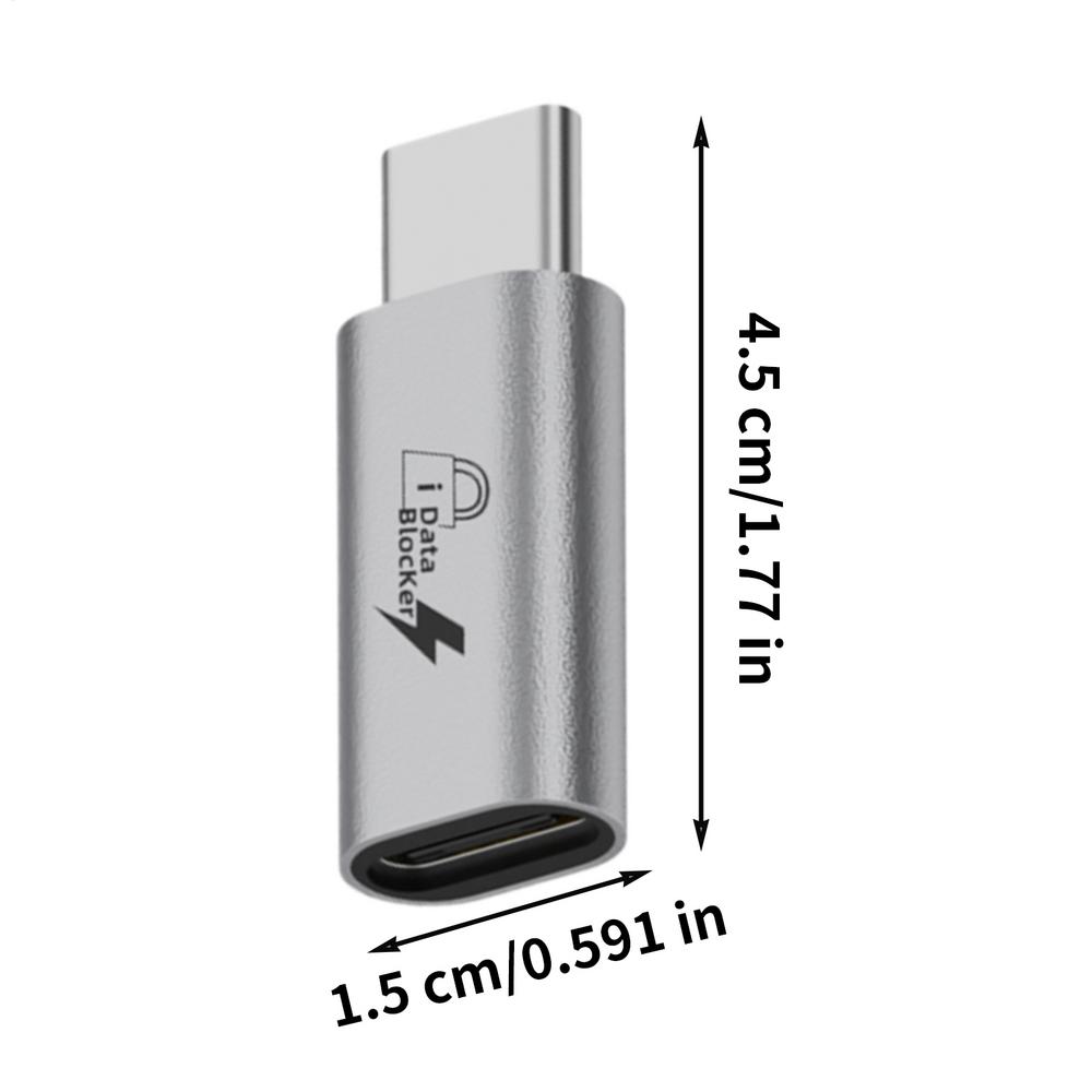 Bloqueur de données USB Adaptateur Anti Juice Jacking Protecteur de port USB Type-C Sécurité de charge pour téléphone portable PC