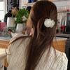 French Style Camellia Shark Clip Mesh Flower Claw Clip Simple Simulation Flower Hair Claw  Beach