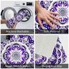1pc Christmas Decor Non-Slip Door Mat with Purple Mandala Design for Living Room And Bedroom, Modern Welcome Carpet for Home