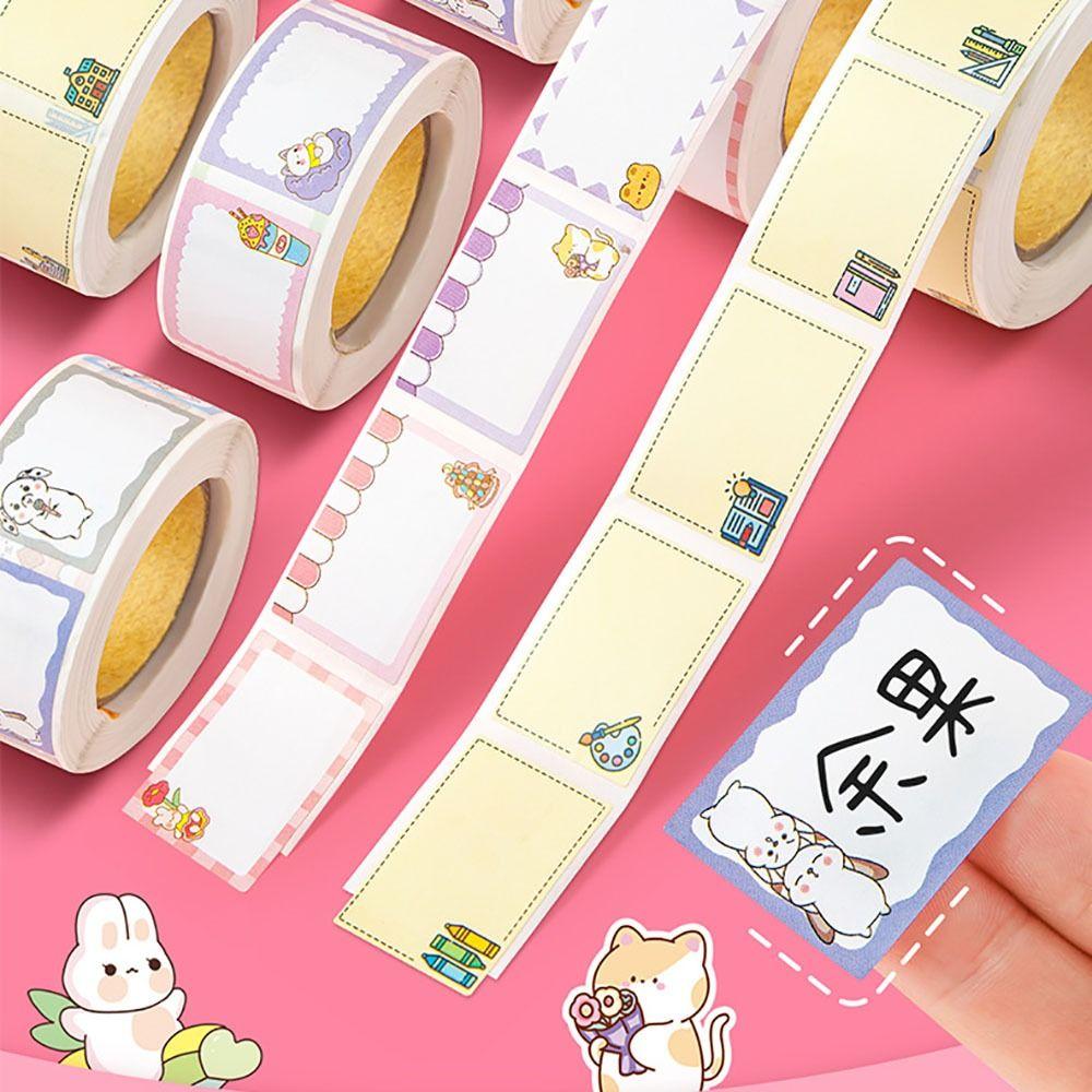 350Pcs/Roll 8 Patterns Name Sticker Custom Tag Sticker Portable Labels Sticker  Office