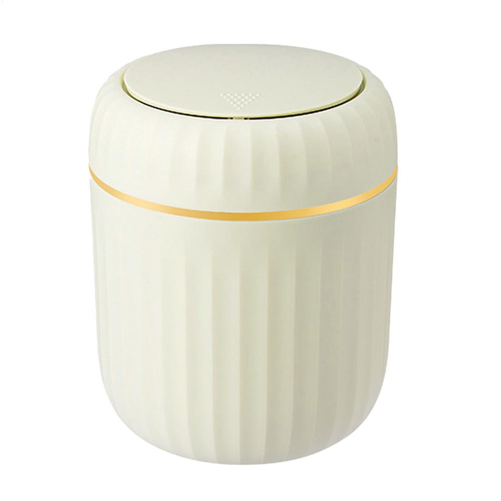 Countertop Trash Can Canteen Counter Press Garbage Bin Creative Light Luxury Tabletop Trash Can Wastebasket with Lid for Desk