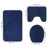 3 PCS Polyester Fiber Bathroom Mat Set Memory Foam Colorful Bath Carpets Set Absorbent Non-Slip Bathroom Floor Mat