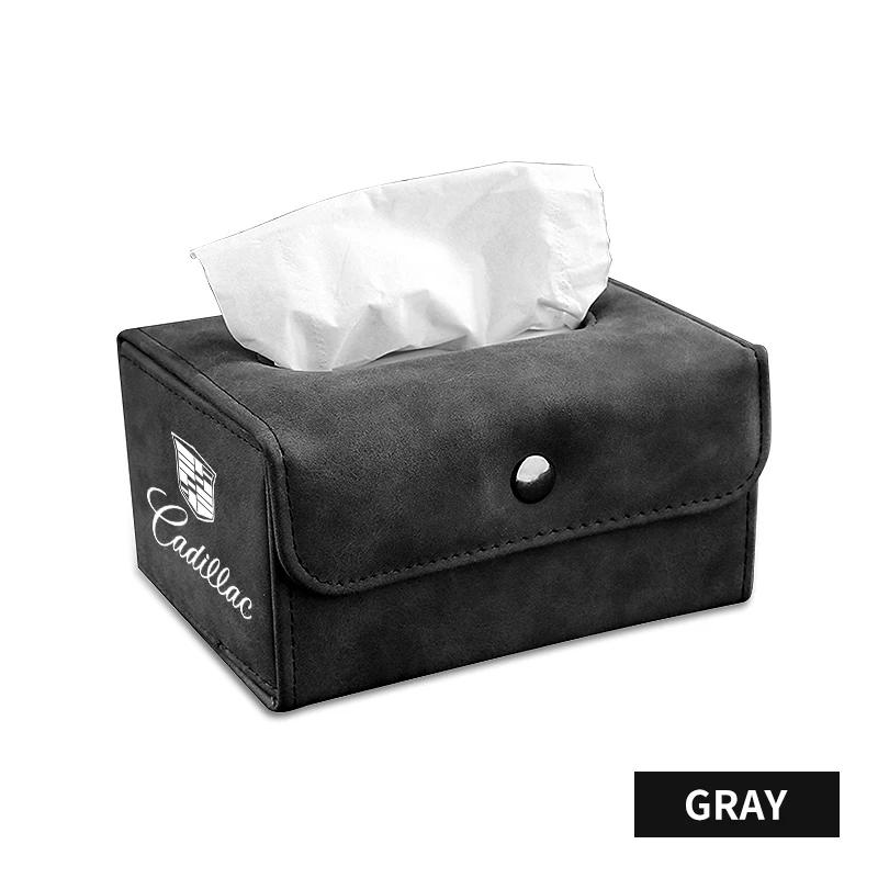 

Car Seat Back Armrest Type Folding Tissue Box for Cadillac CT5 STS XLR CT4 GT4 SLS SLR XT6 Escalade XT4 XT5 SRX XTS ELR BLS сірий колір