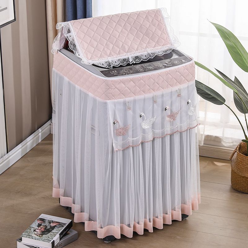 

Новое поступление Кружевная ткань Автоматический чехол для стиральной машины с открывающимся верхом Пылезащитный чехол Солнцезащитный чехол для стиральной машины Нейтральный чехол для стиральной машины Swan powder Fully automatic lid opening (55-57-87)