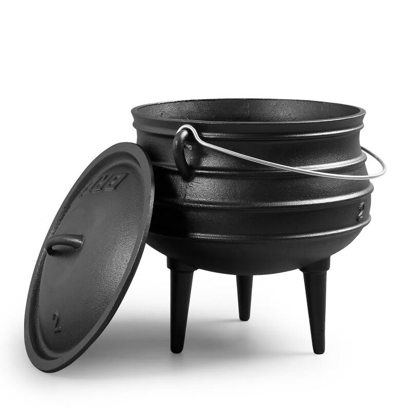 ZISIZ Outdoor Cast Iron Camping Cauldron