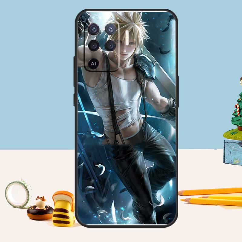 Final Fantasy VII Case For Oppo A80 A60 A40 A15 A16 A17 A57 A94 A74 A54 A76 A96 A18 A38 A58 A78 A98 A5 A6 Pro