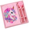 Sac Taske Fluffy Unicorn Notebook, Journal, Memo Pad, Gift, Fluffy Pen, A5 (Pink)