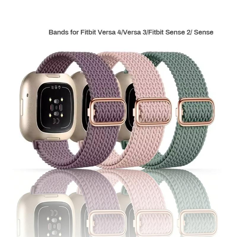 Weiches atmungsaktives verstellbares Schnellverschluss-Armband für Fitbit Versa4 3 Sense2 Versa2 Lite Sportband Herren Damen