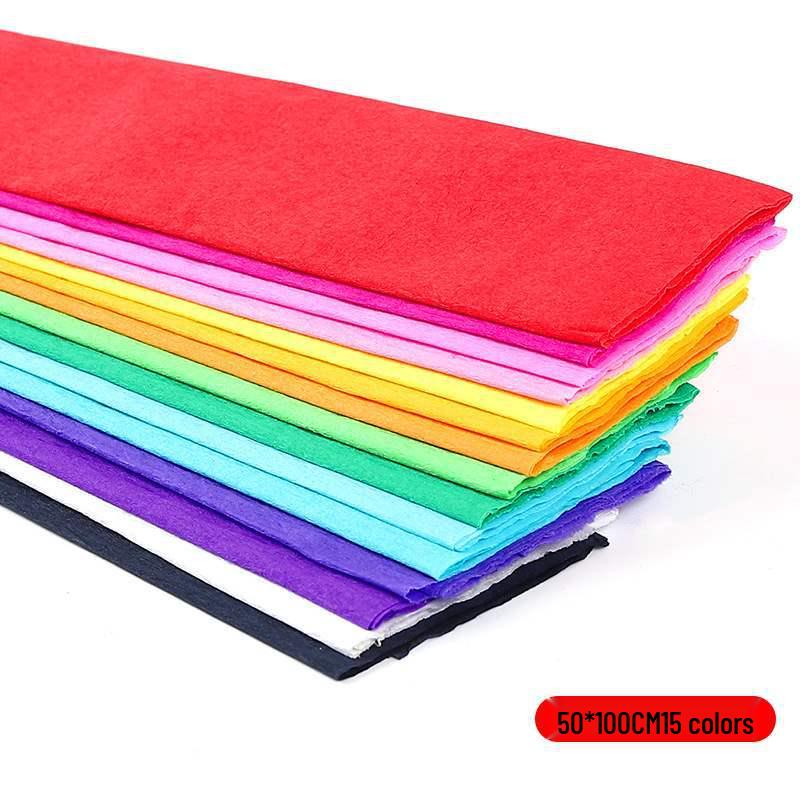Pleated Colored Crepe Paper for DIY Handcrafted Roses and Carnations