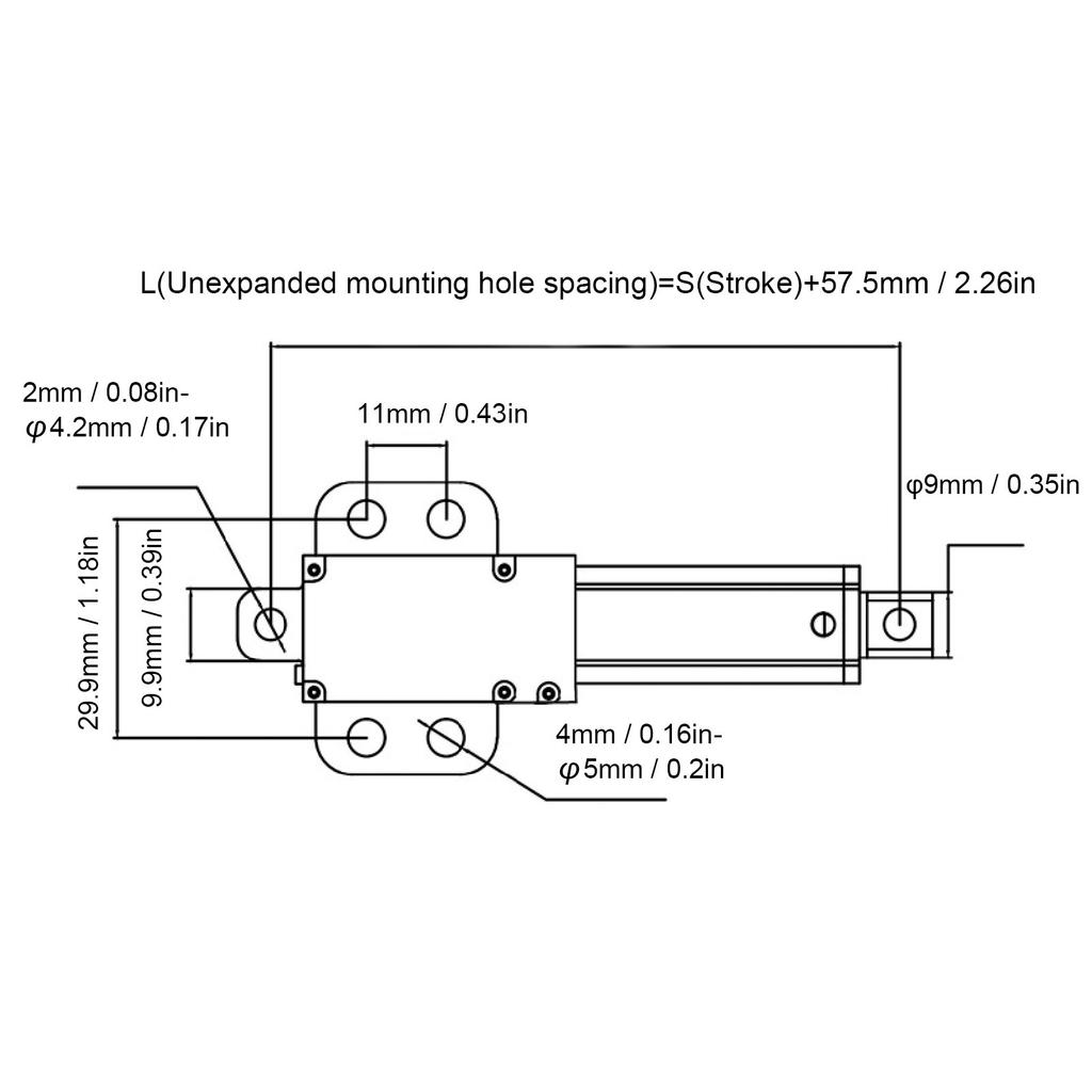 Electric Linear Actuator 30mm Stroke 4mm/s 150N IPX4 Linear Motion Actuator for Medical Industrial Equipment 24V