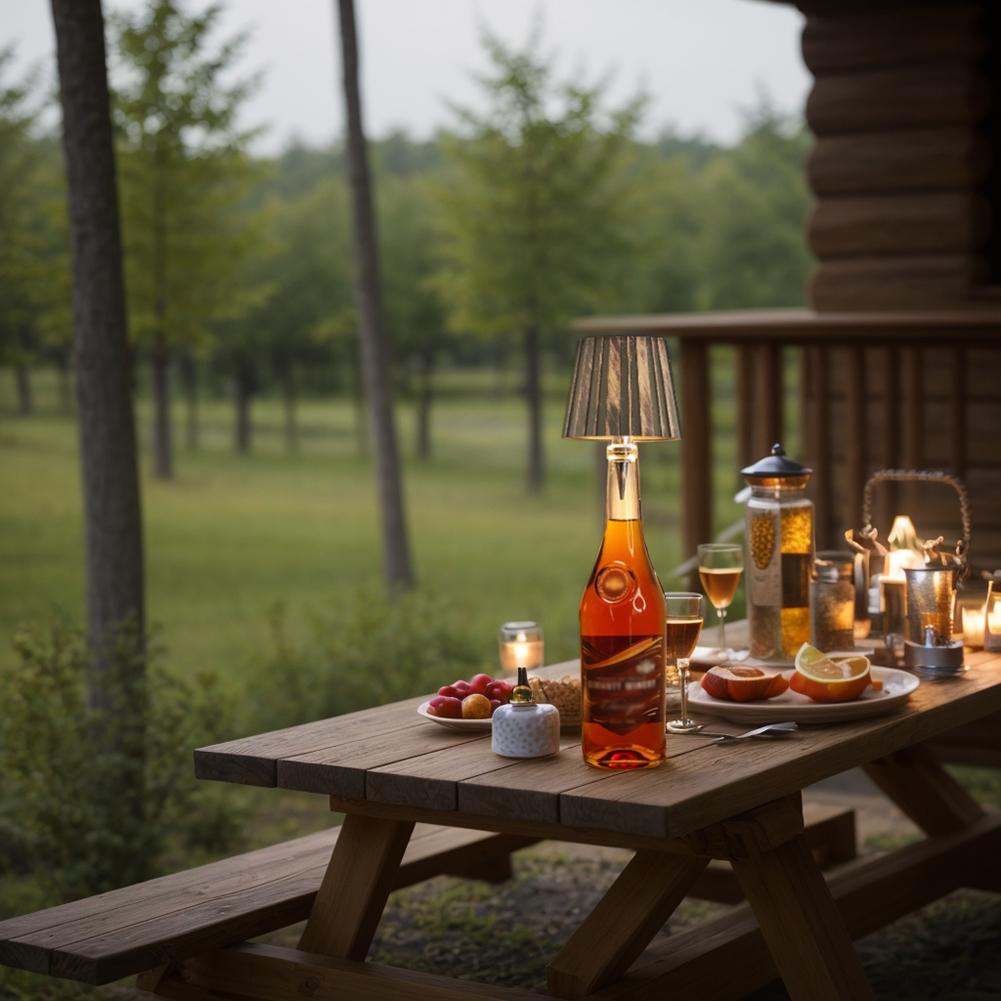 Wireless Bottle Lamp LED Wine Bottle Lamp 3 Colors Dimmable 2000mAh LED Table Lamp Rechargeable Vases Led Light