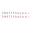 Pink White Gradients Resin Nail Extension Chip-Proof Smudge-Proof Fake Nails for Shopping Traveling Dating