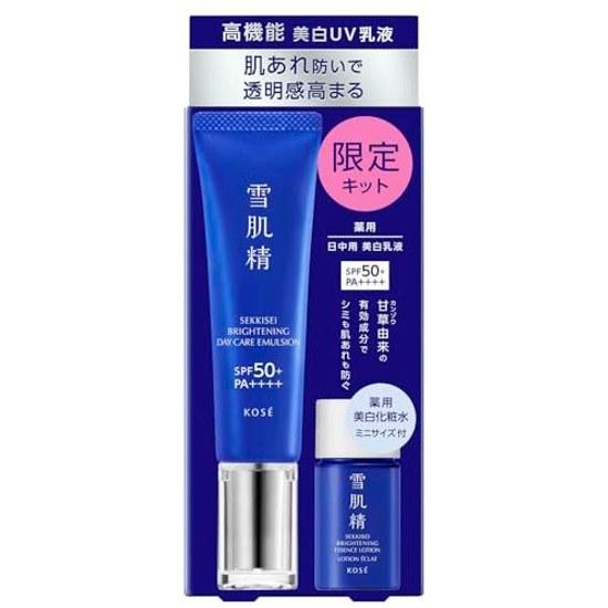 Sekkisei Quasi-Arzneimittel Medizinische Aufhellende Tagespflege Advance Kit Hauptprodukt 35g + Lotion 14ml SPF50+/PA++++ UV-Emulsion Morgendliche Anwendung Sonnenschutz für den Tag