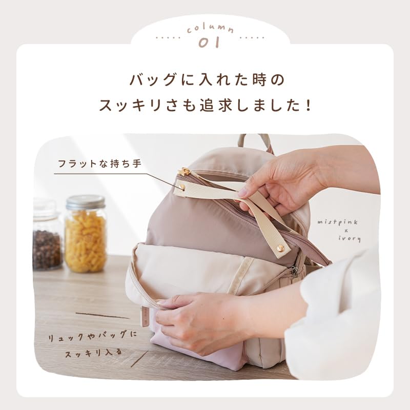 Small, Compact, Water-repellent, and Insulated Lunch Bag with Ice Pack Pocket. Stylish and Simple, This Lunch Bag Is Perfect for Adults and Children,