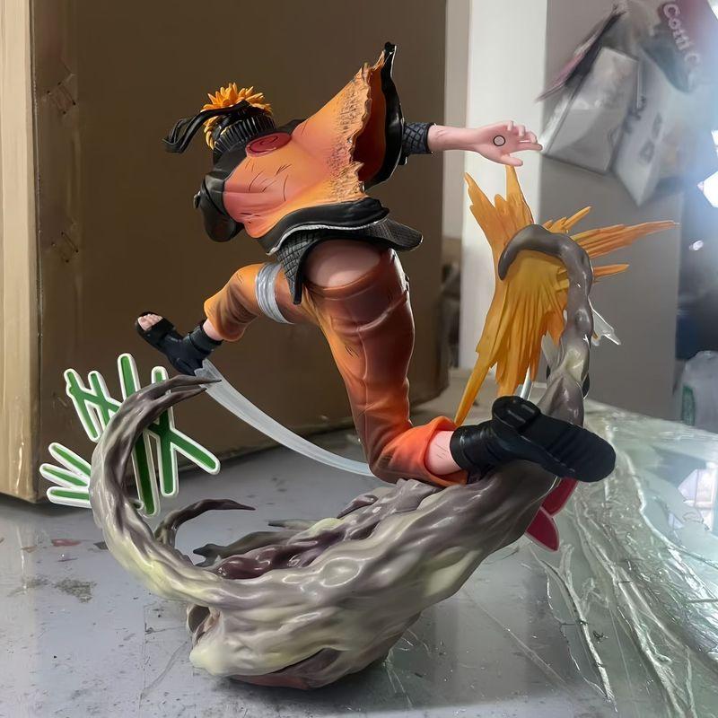 22cm Battle Scene New Unbranded Uzumaki Naruto Action Figure Collectible Statue Desktop Decor Gift For Anime Fans And Collectors