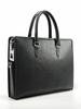 Men's Genuine Leather Anti-Theft Fingerprint Lock Briefcase - Top Layer Cowhide, Large Capacity, High-End Business Commute Handbag
