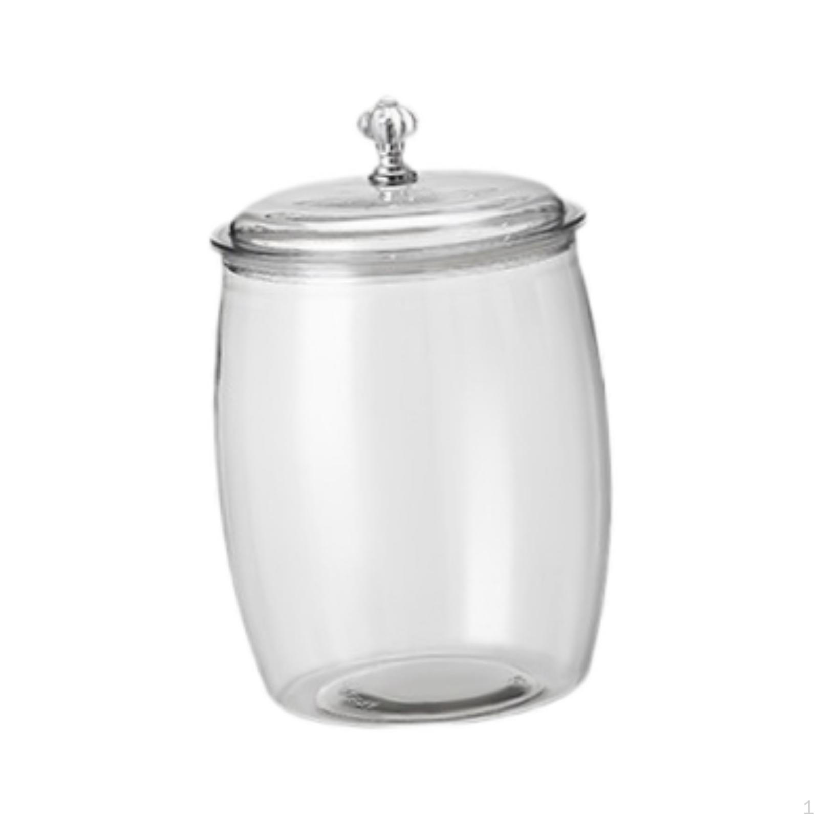 Airtight Jar Kitchen Food Container Flour Canister Reusable Sealed Clear Pantry for 2L