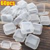 Großhandel Mini Square Aufbewahrungsbox Transparent Kunststoff Flip Cover Kleine Fall Pille Schmuck Ohrringe Staubdichte Aufbewahrung Pack Boxen