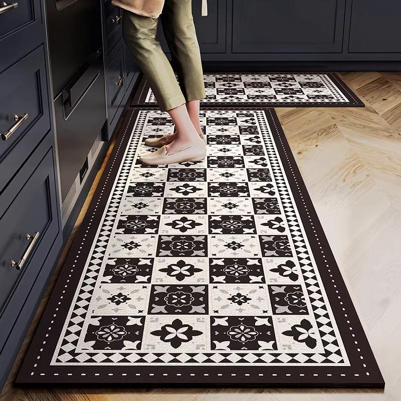 Kitchen Rug Long Carpet Absorbent Rug Non-slip Floor Mat American Style High-end Carpets Diatom Mud Mats Home Decoration Rugs