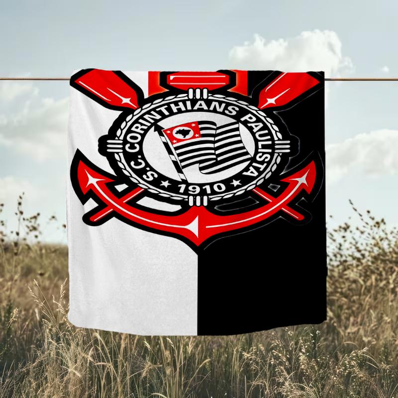 1PC Sport Club Football Crest Printed Soft Flannel Blanket Throw for Adult Bedroom Living Room Sofa Camping Travel Fan Gifts Christmas Gifts