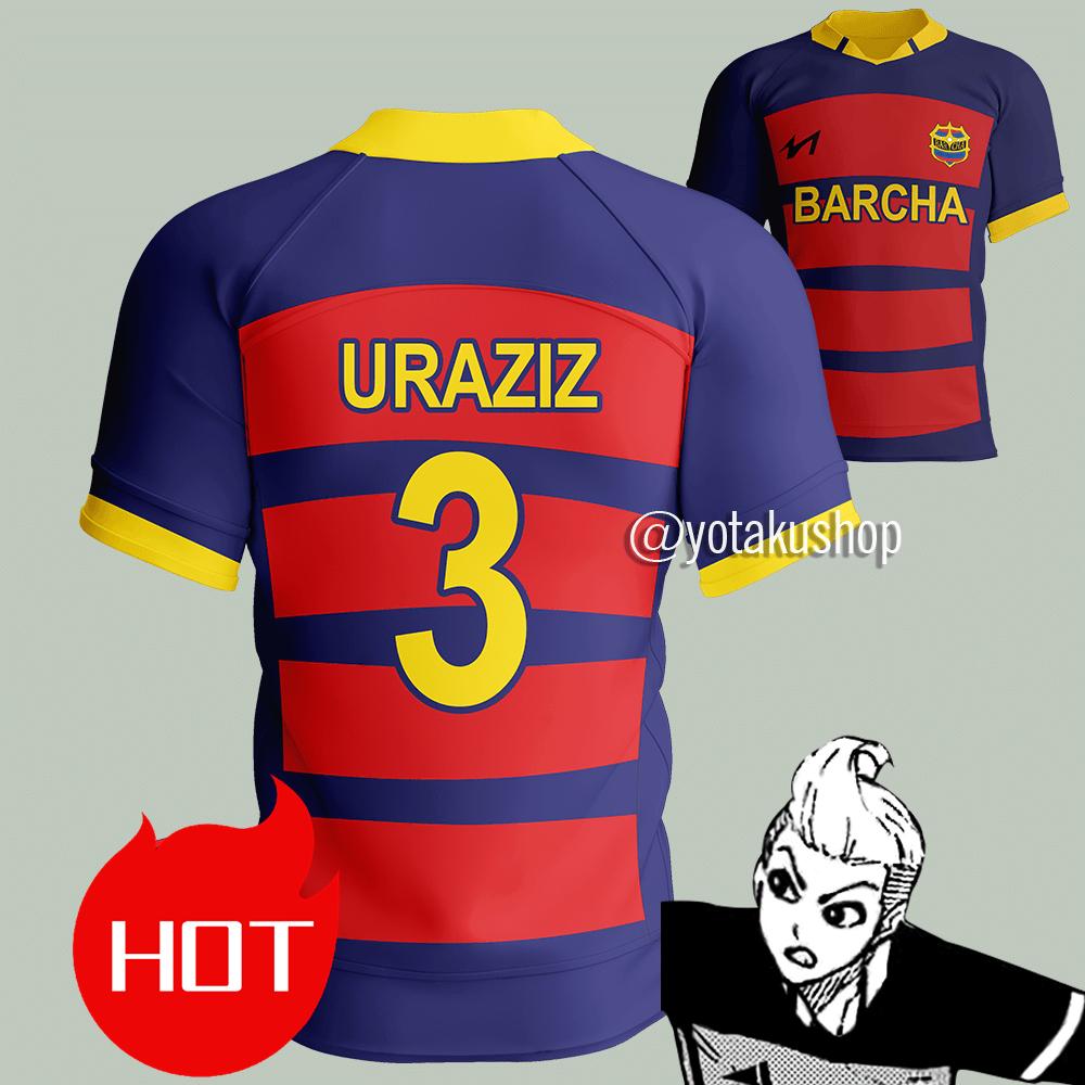 Blue Lock FC Barcha Bunny Iglesias 19 Lavinho 87 Anime Cosplay Herr V-ringad Tröja Kortärmad T-shirt Toppar Mode Anpassad T-shirt