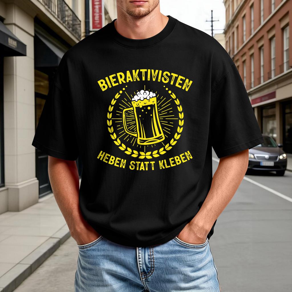 T-shirt Estiva da Uomo Girocollo Casual Manica Corta con Stampa Festival della Birra Comoda Leggera in Cotone per l'Uso Quotidiano