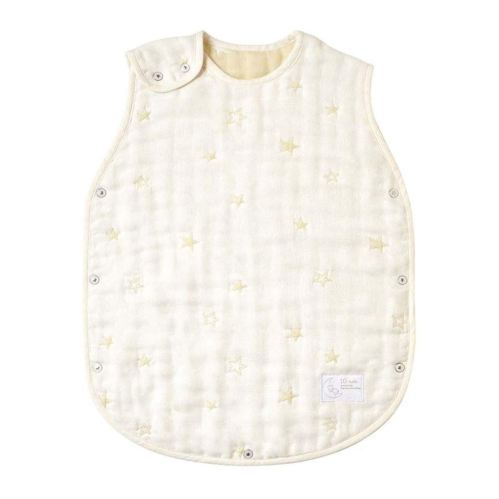 10mois Fluffy Gauze Baby 58cm For Newborns to 3 Years Old (6-Layer Gauze) Sleeper, 100% Cotton, Ecru, Length,
