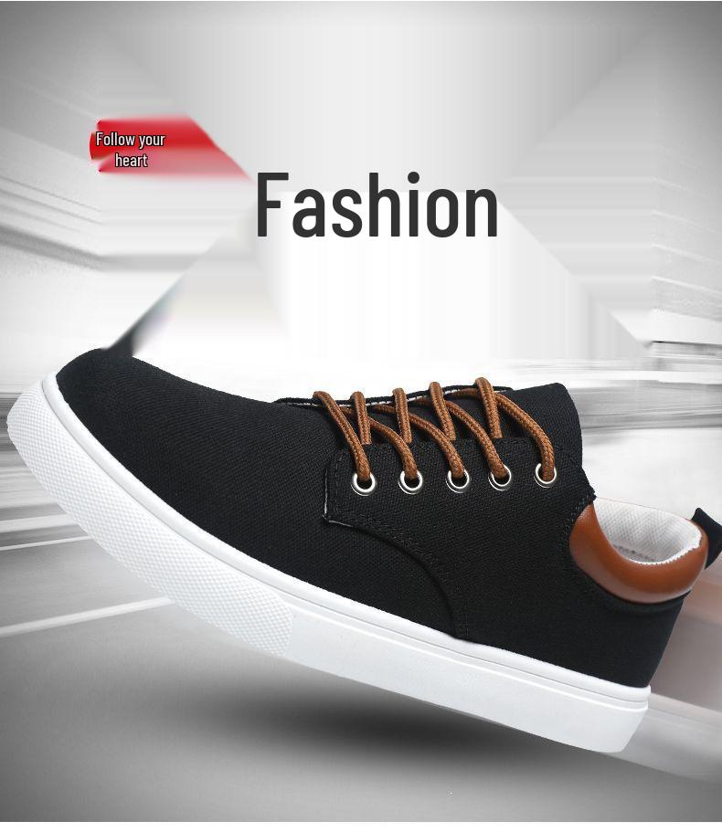 Breathable Spring Autumn Korean Style Men's Casual Low-Top Canvas Shoes