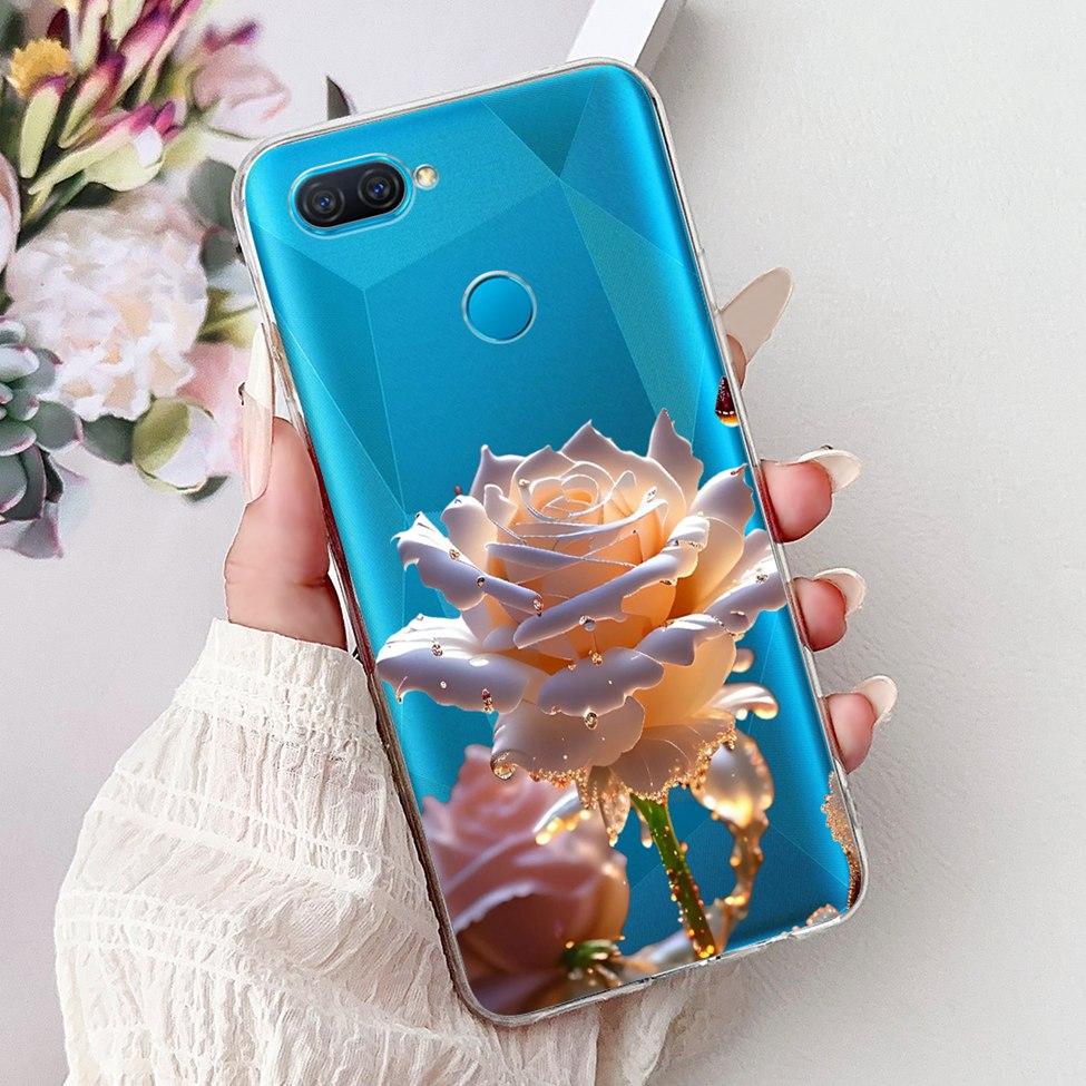 Clear For Oppo A12 CPH2077 CPH2083 Cover For Oppo A12 Case Luxury Butterfly Love Fashion Flowers Cool Lion Cute Painted