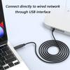 USB C To RJ45 Ethernet Cable Adapter 150cm/300cm Type C To RJ45 LAN Cord For Laptop Phone Gigabit Speed Plug and Play