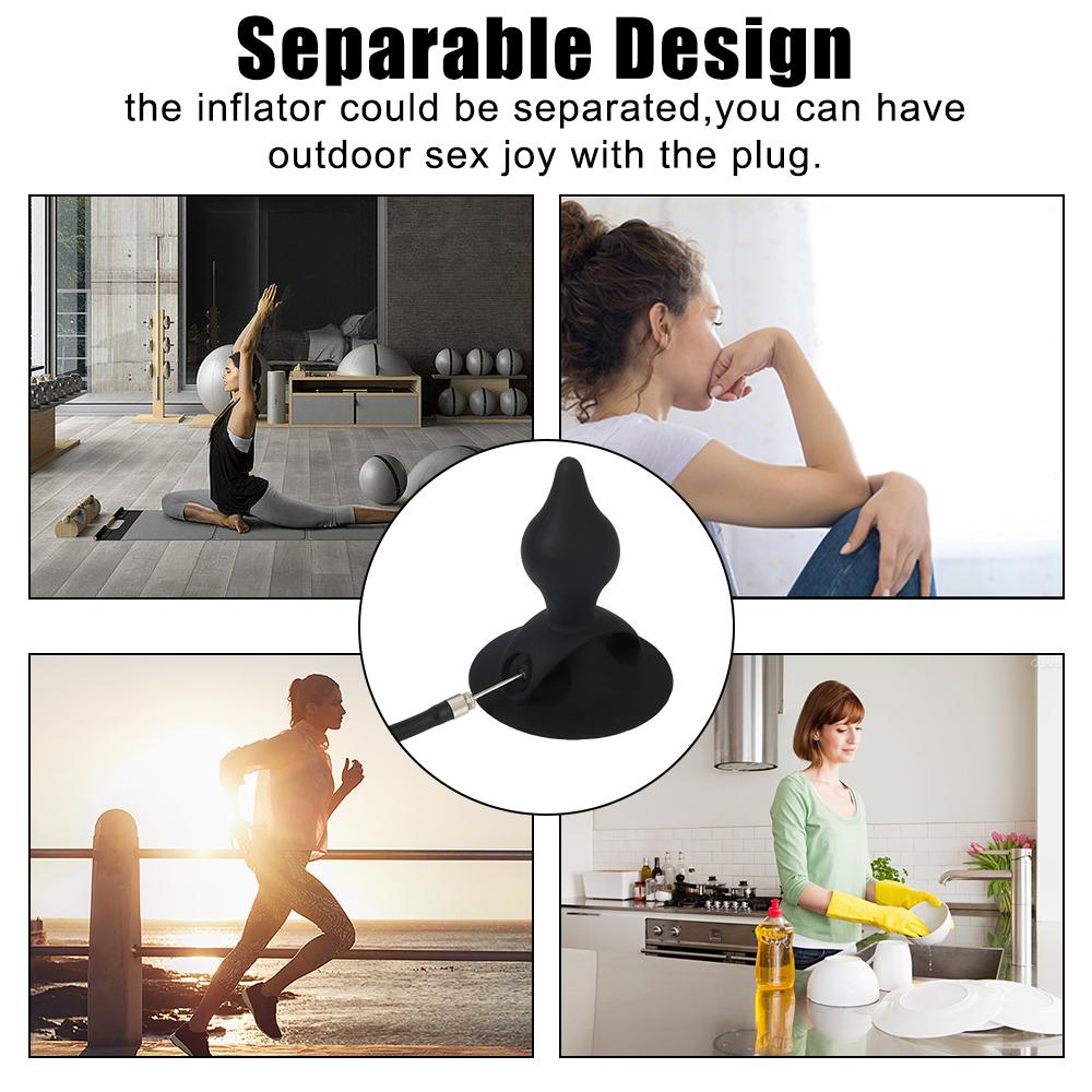 Analplug mit starkem Sog, aufblasbar, 41–112 mm, Analdilator, Prostatamassager, Sexspielzeug für Frauen und Männer, tragbar