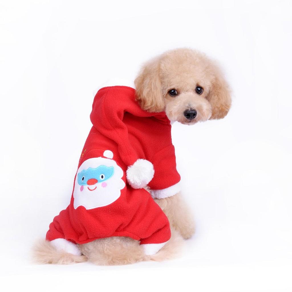 

Cozy And Stylish Christmas Pet Dog Dress Warm Dog Hoodie Sweaters Coat With Red Skirt