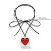 European and American Jewelry Novel Simple Love Pendant All-match Clavicle Chain Adjustable Wax Line Cold Wind Necklace