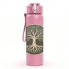1PC Tree Of Life Circle Art 750ml Color Plastic Sports Water Bottle Leakproof Flip Straw Lid Suitable for Sports Office Home Use