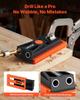 Pocket Hole Jig Kit, 12.7 To 38.1 Mm Adjustable, Mini Jig Pocket Hole System with Step Drill, Hex Wrench, Drill Stop Ring, Square Drive Bit, and