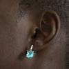 Boucles d'oreilles - Luxenter - Kashua - Argent 925 - Zircone émeraude - Rhodié
