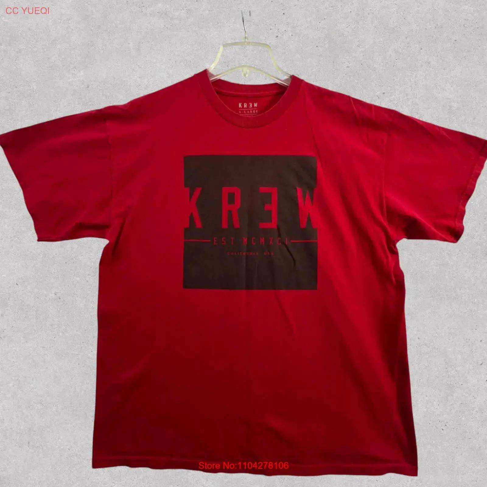 

Krew T Shirt Men XL Red Skatebording Skate Cotton vintage Washed Unisex Soft fashion graphic Casual Comfortable Stretched 5XL різнокольоровий