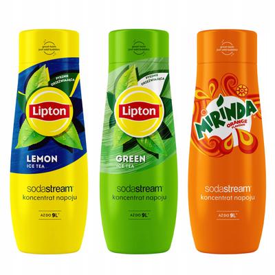 Lipton Lemon+Green+Mirinda SodaStream 3-pack Concentrates