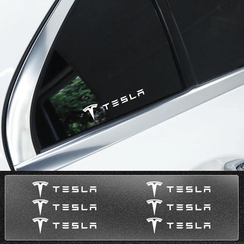 Autoaufkleber 2025 Heiße Auto-Logo-Aufkleber Karosserie Seitenkotflügel Türfenster Kofferraum Abziehbilder Aufkleber Außen Deko Für Tesla Model 3 Modell