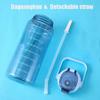 2 Litre Water Bottle with Straw Time Marker Outdoor Travel Sport Drinking Bottle for Kids Girls Summer Plastic Cup Kawaii Termos
